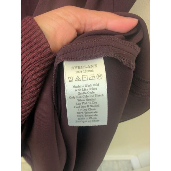 Everlane Japanese GoWeave Tank Wrap Dress in Plum - Picture 4 of 5